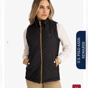 U.S. Polo Assn. Black Quilted Vest